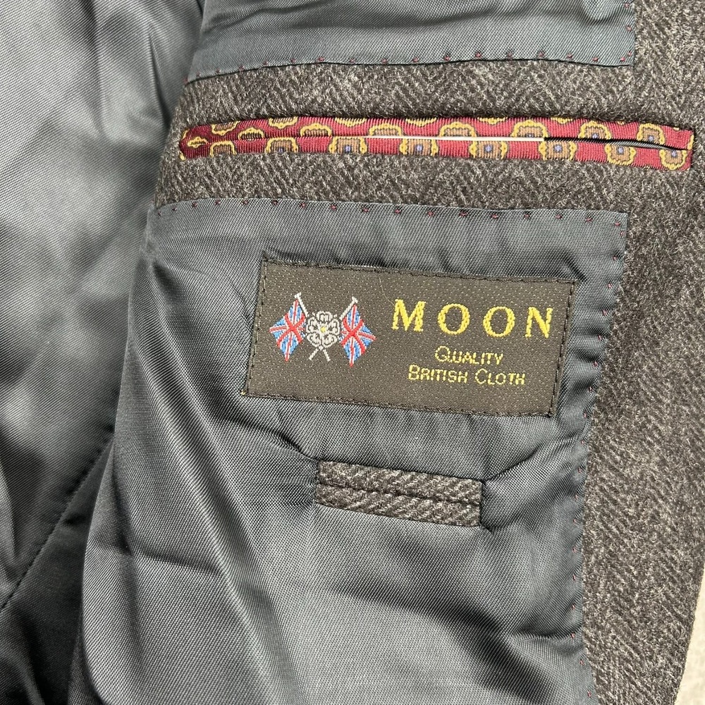 JCrew Legacy Sportcoat Moon Blazer Mens 46R Gray Herringbone 3-Button - Picture 11 of 15